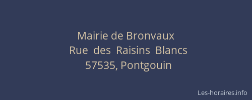 Mairie de Bronvaux