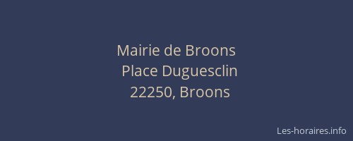 Mairie de Broons