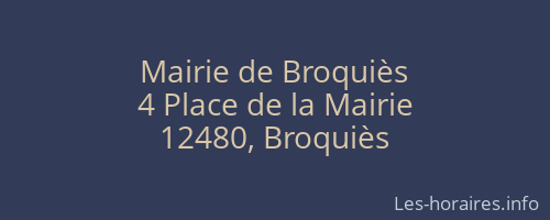 Mairie de Broquiès