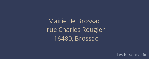 Mairie de Brossac