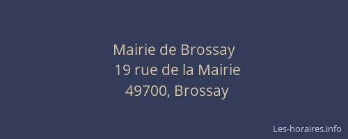 Mairie de Brossay