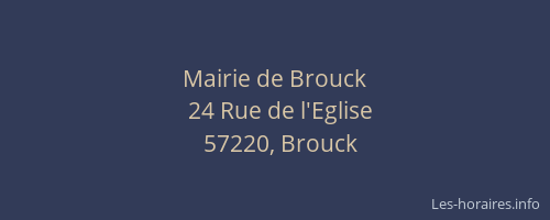 Mairie de Brouck