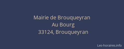 Mairie de Brouqueyran