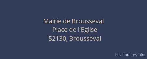 Mairie de Brousseval