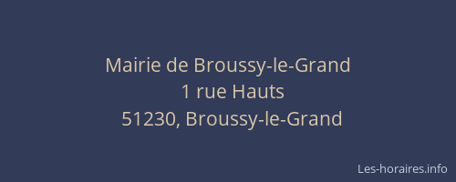 Mairie de Broussy-le-Grand