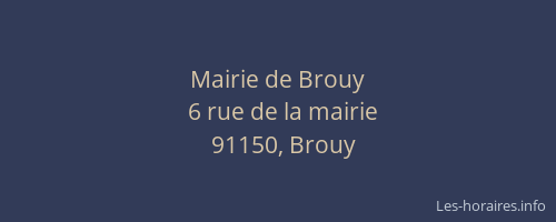 Mairie de Brouy
