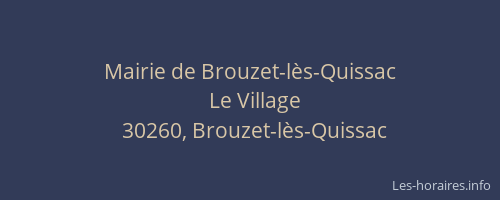 Mairie de Brouzet-l&egrave;s-Quissac