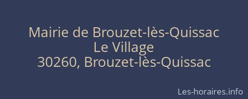 Mairie de Brouzet-lès-Quissac
