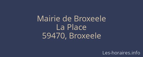 Mairie de Broxeele