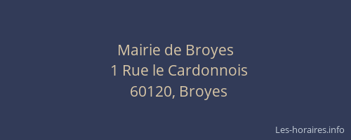 Mairie de Broyes