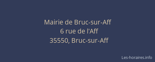 Mairie de Bruc-sur-Aff