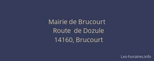 Mairie de Brucourt