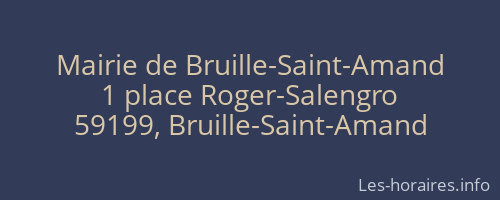 Mairie de Bruille-Saint-Amand