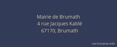 Mairie de Brumath