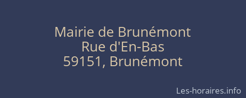 Mairie de Brunémont
