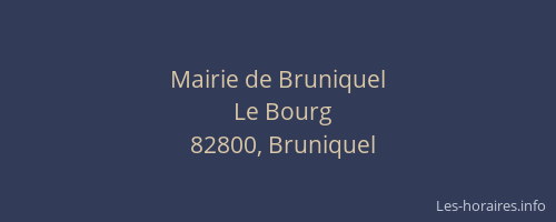 Mairie de Bruniquel