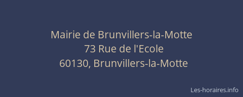 Mairie de Brunvillers-la-Motte