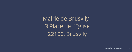 Mairie de Brusvily