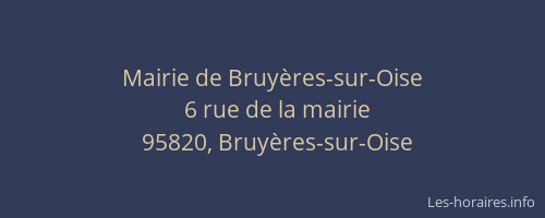 Mairie de Bruyères-sur-Oise