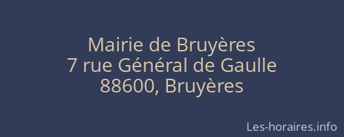 Mairie de Bruyères