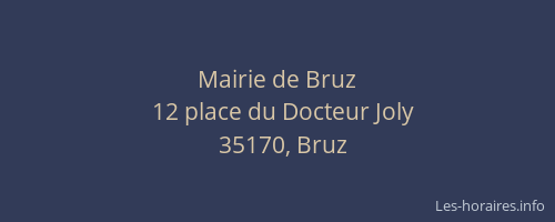 Mairie de Bruz