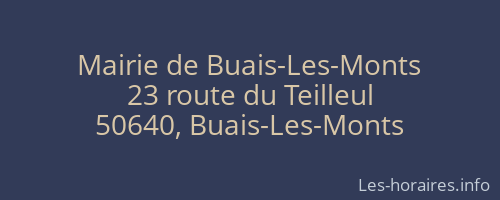 Mairie de Buais-Les-Monts