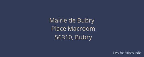 Mairie de Bubry