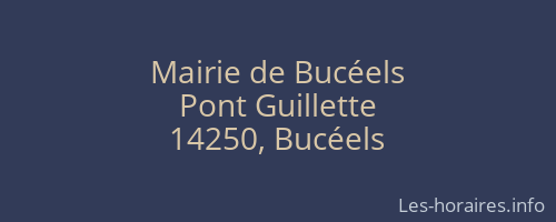 Mairie de Bucéels