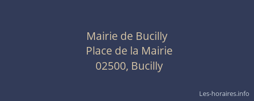 Mairie de Bucilly