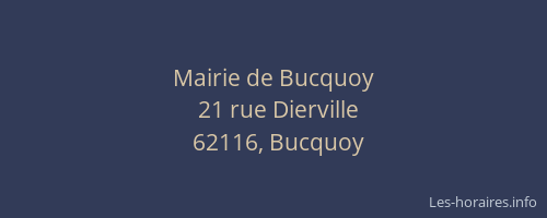 Mairie de Bucquoy