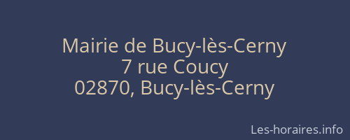 Mairie de Bucy-lès-Cerny