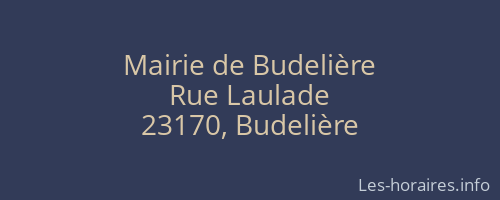 Mairie de Budelière