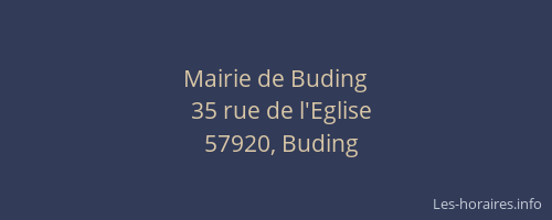 Mairie de Buding