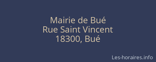 Mairie de Bué