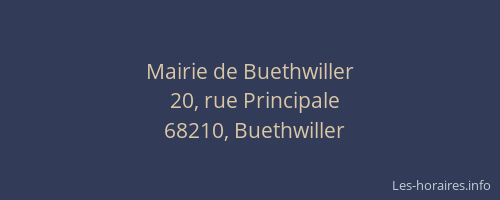 Mairie de Buethwiller