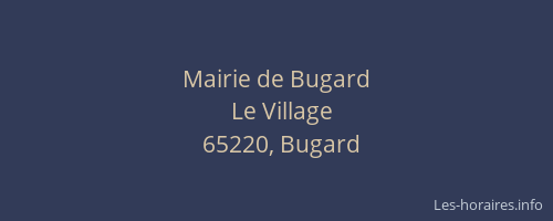 Mairie de Bugard