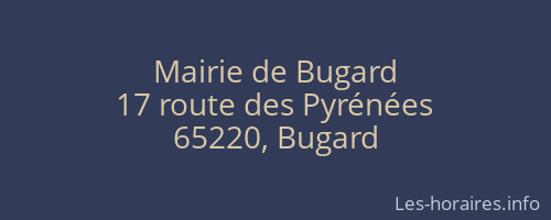 Mairie de Bugard