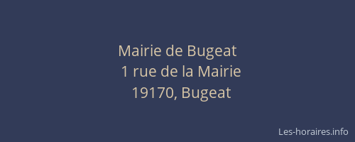 Mairie de Bugeat