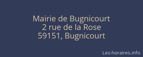 Mairie de Bugnicourt
