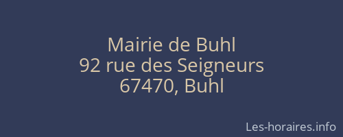 Mairie de Buhl