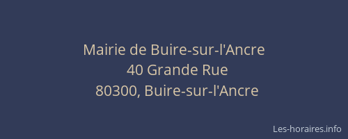 Mairie de Buire-sur-l'Ancre