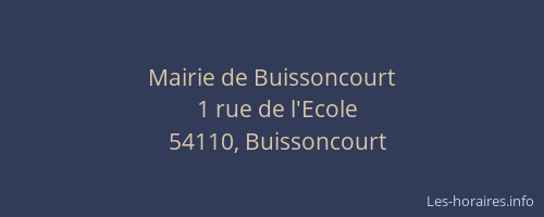 Mairie de Buissoncourt