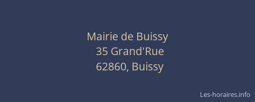 Mairie de Buissy