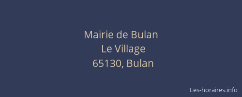 Mairie de Bulan