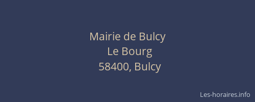Mairie de Bulcy