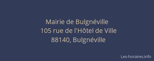Mairie de Bulgn&eacute;ville