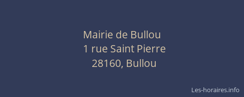 Mairie de Bullou