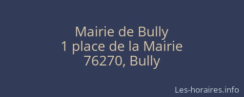 Mairie de Bully