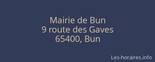 Mairie de Bun