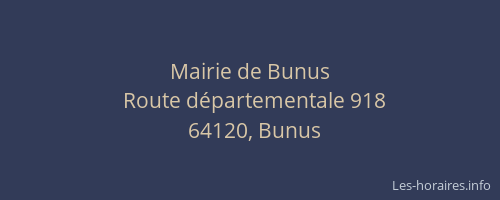 Mairie de Bunus